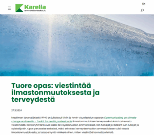 Tuore opas: viestintää ilmastonmuutoksesta ja terveydestä