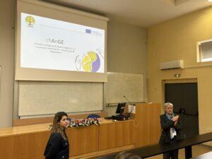 Presentation of the chAnGE project during a teaching session at a nursing school.